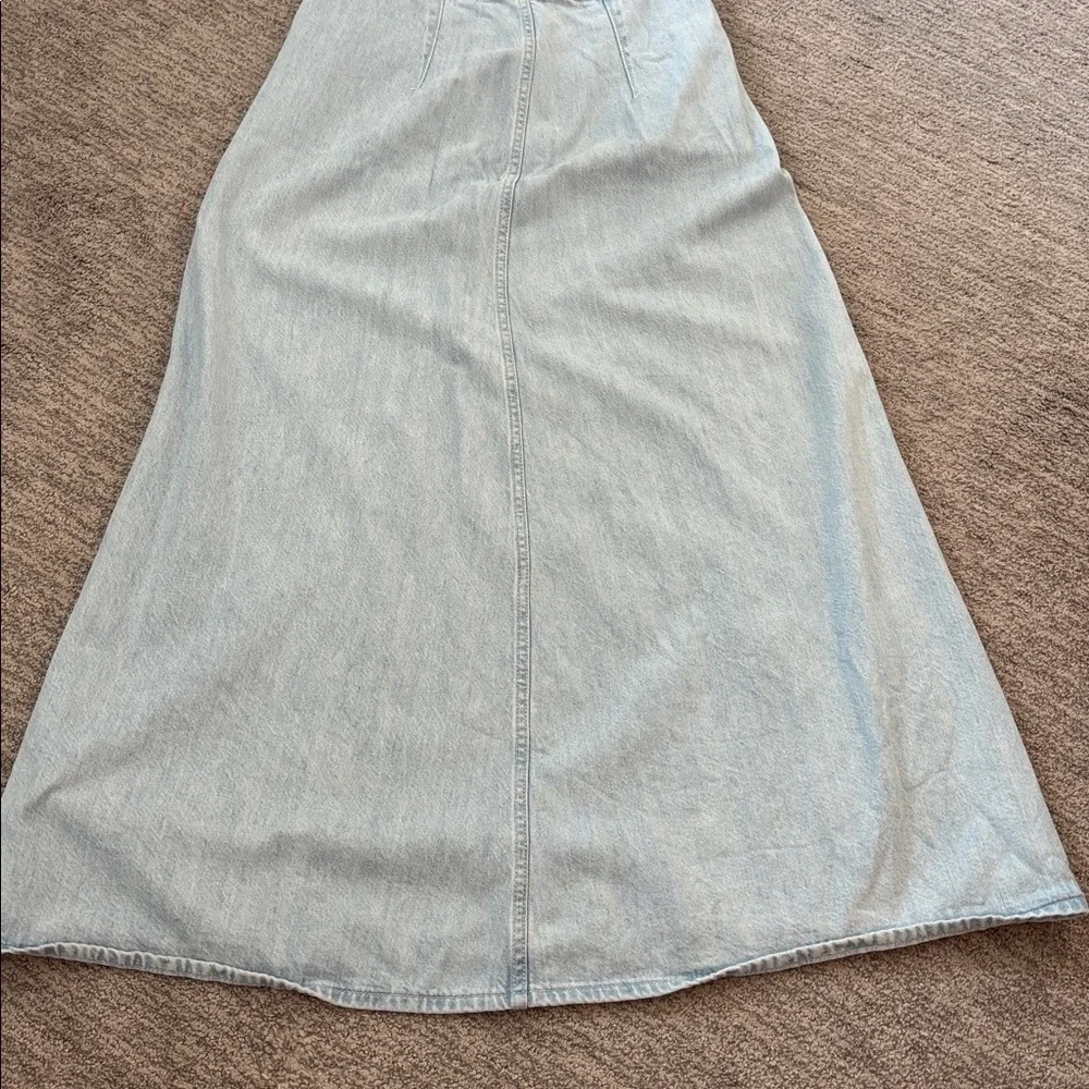 Universal Thread Light Blue Denim Halter Maxi Dress size 4 - Picture 11 of 11